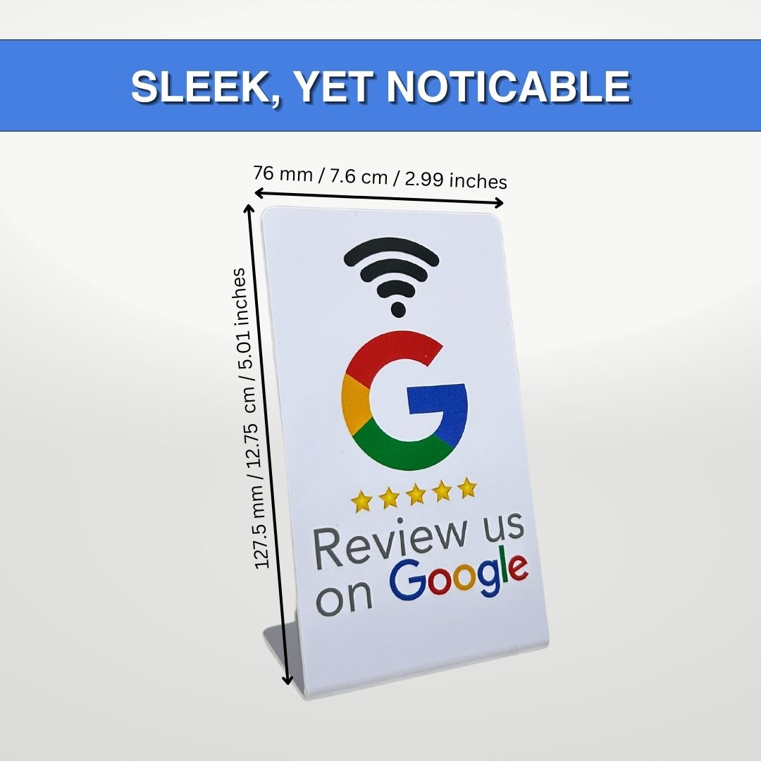 Easy Tap Google Review Stand (Sleek)