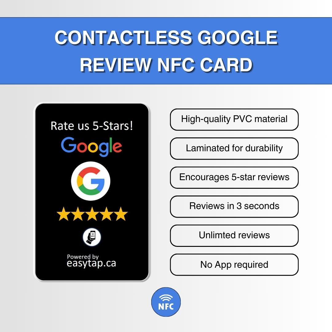 EasyTap Contactless Google Review NFC Card